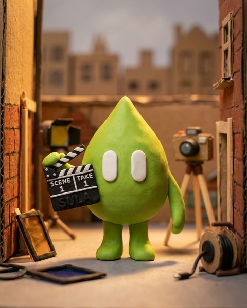 Sula mascot as claymation