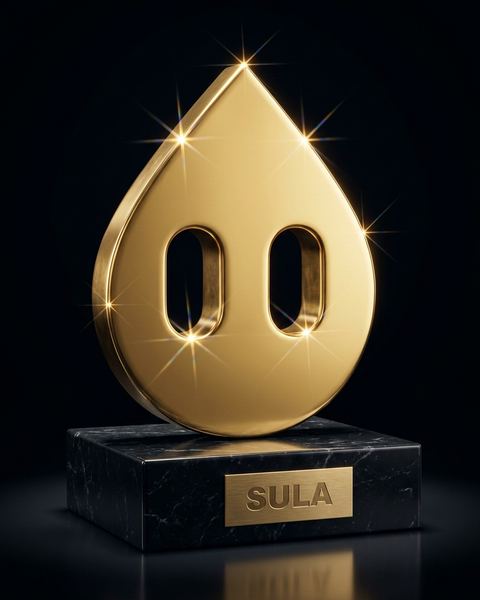 Sula mascot as gold trophy