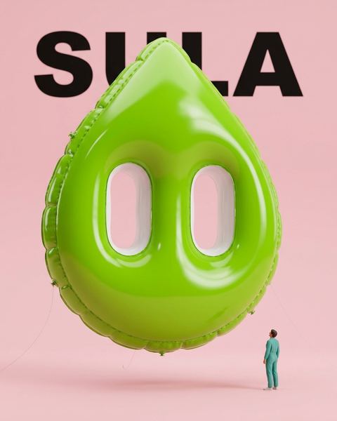Sula mascot as inflatable